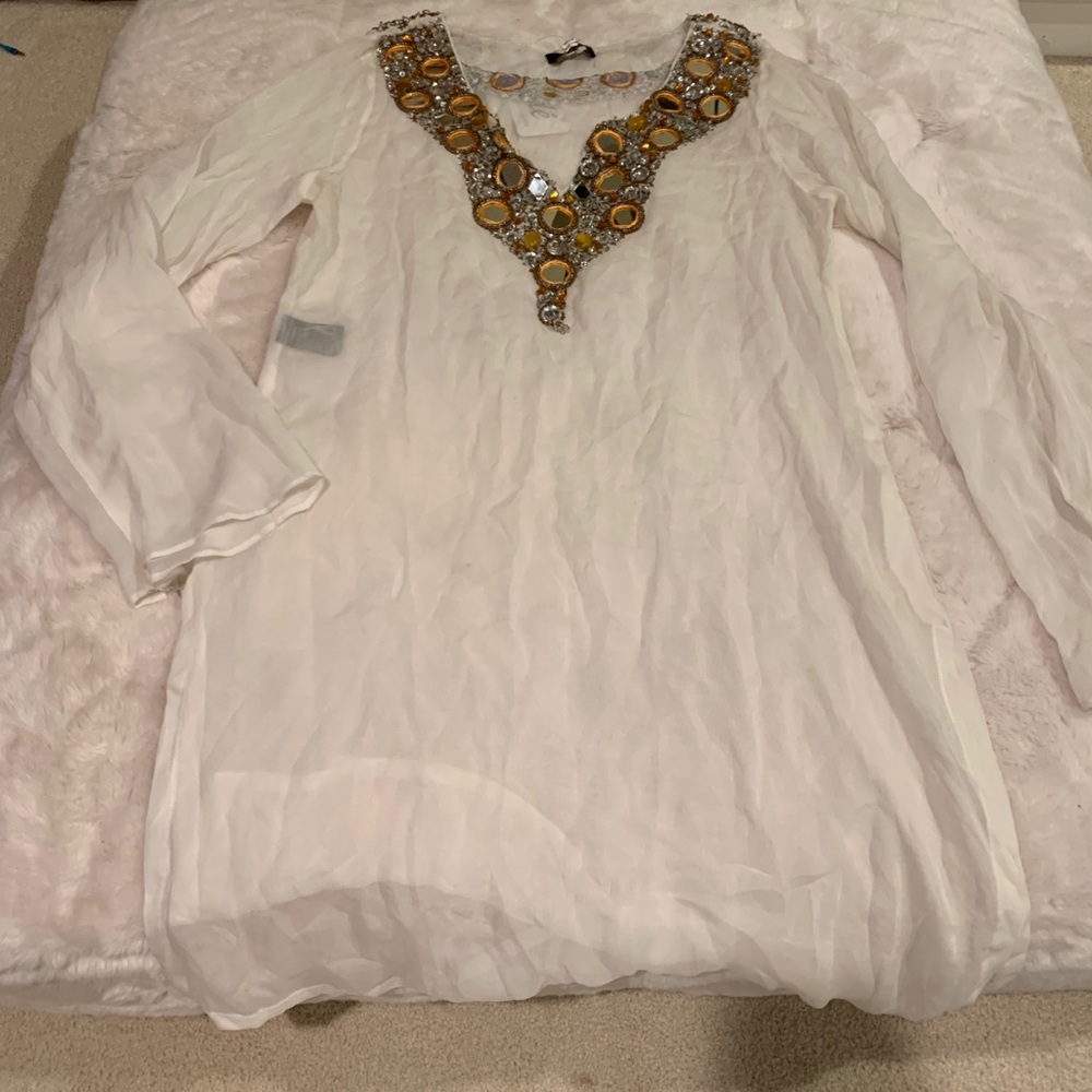 Jode London Embellished Translucent Cover Up